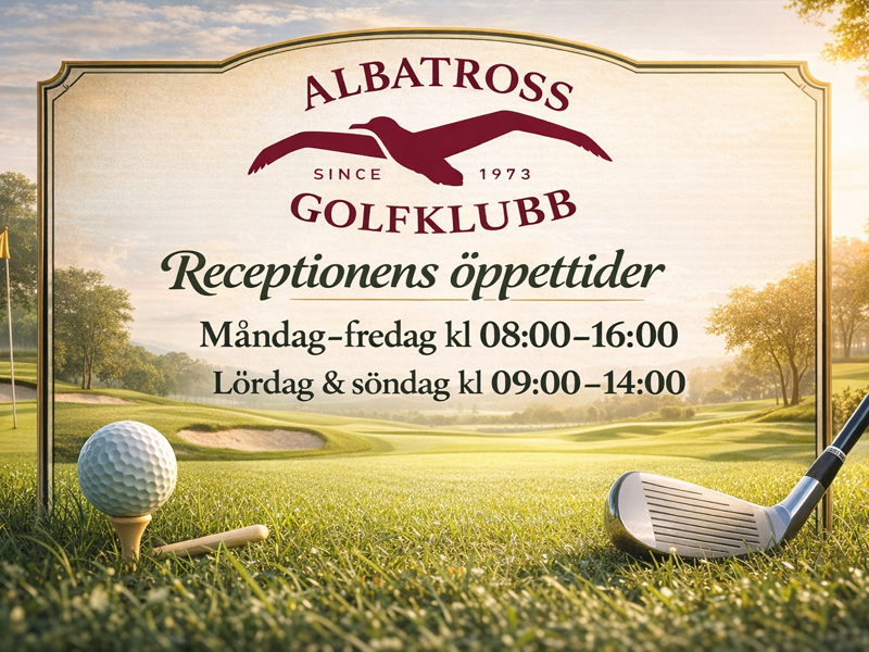 Öppettider i receptionen 