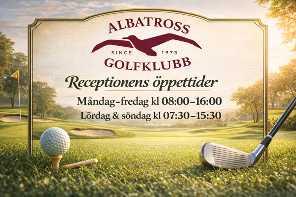 Öppettider i receptionen 