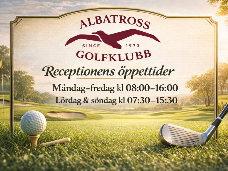 Öppettider i receptionen 